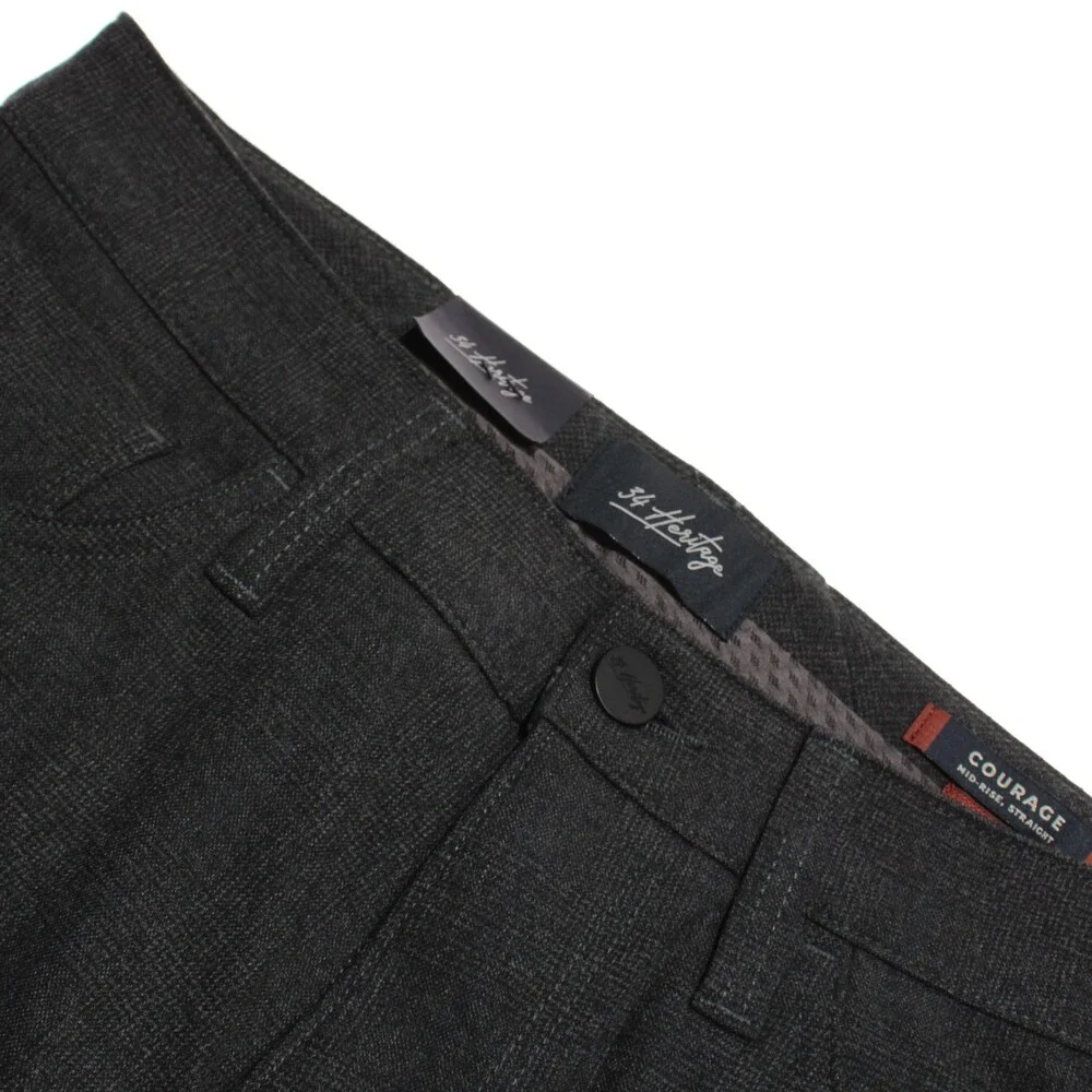 34 Heritage NWT Courage Mid Rise Straight 5 Pocket Jean Cut Pants Sz 32 US Gray